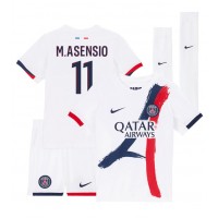 Camiseta Paris Saint-Germain Marco Asensio #11 Segunda Equipación Replica 2024-25 para niños mangas cortas (+ Pantalones cortos)